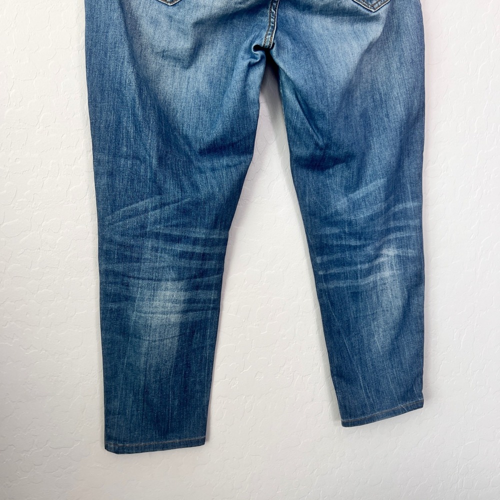 Kut from the Kloth Size 12 Jeans Medium Wash Whiskered Slim Straight Denim - Picture 7 of 11